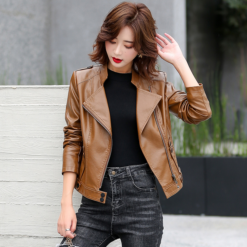 Riding Jacket Leather - M-5XL 새로운 봄 2026 여성 가죽