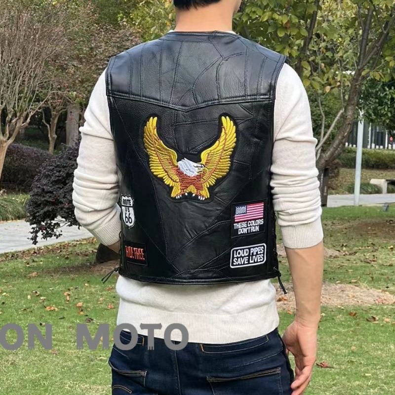 새로운 오토바이 조끼 남성용 카페 모토 스트리트 재킷  - Riding Jacket Leather 리뷰 및 가격