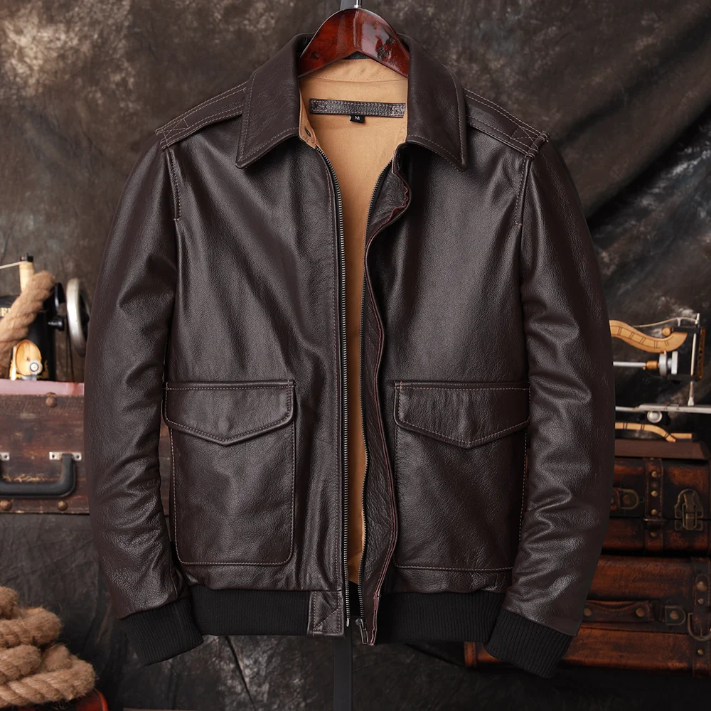 폭격기 A2 파일럿 정품 가죽 자켓 남성 따뜻한 100 - Riding Jacket Leather 리뷰 및 가격