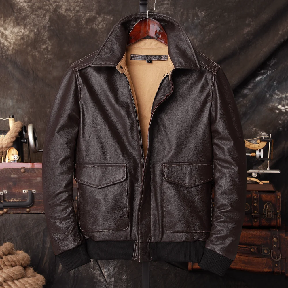 폭격기 A2 파일럿 정품 가죽 자켓 남성 따뜻한 100 - Riding Jacket Leather 리뷰 및 가격