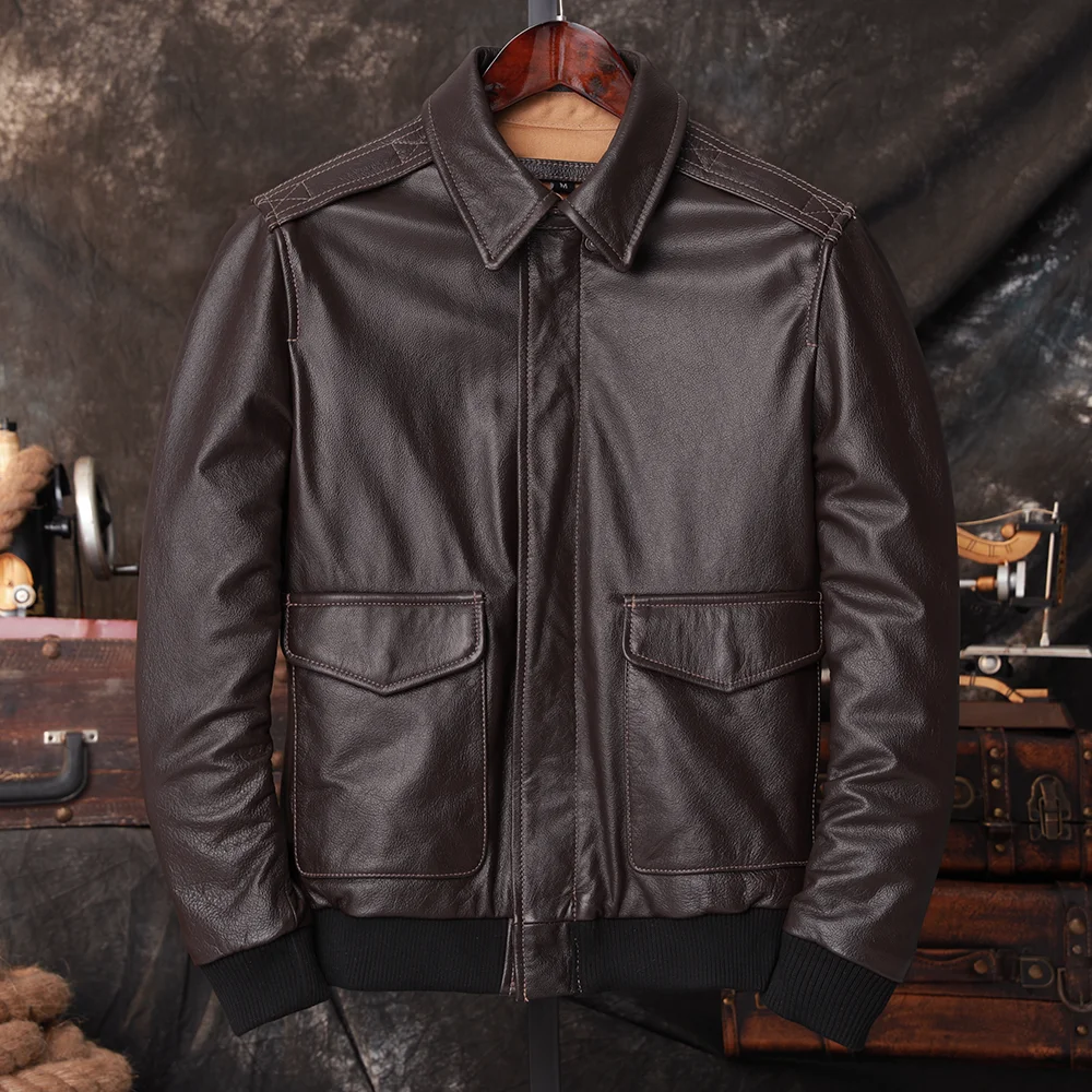 폭격기 A2 파일럿 정품 가죽 자켓 남성 따뜻한 100 - Riding Jacket Leather 리뷰 및 가격