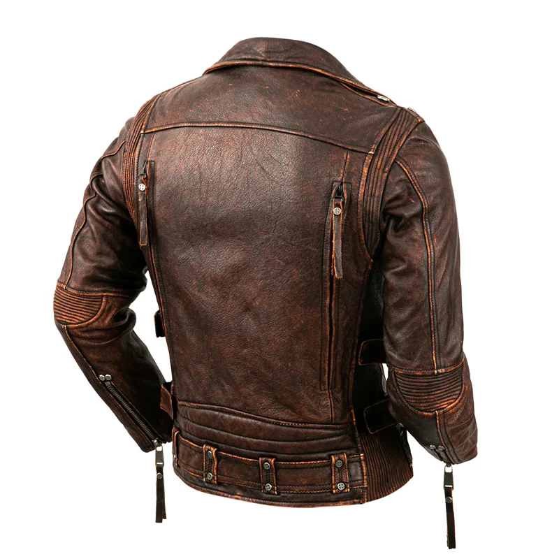남성용 천연 가죽 오토바이 재킷, 탑 레이어 소가죽 바 - Riding Jacket Leather 리뷰 및 가격