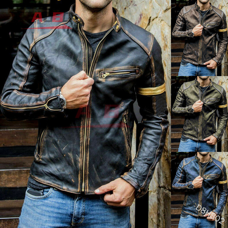 오토바이 레트로 가죽 재킷 스트리트웨어 블레이저 캐주얼 - Riding Jacket Leather 리뷰 및 가격