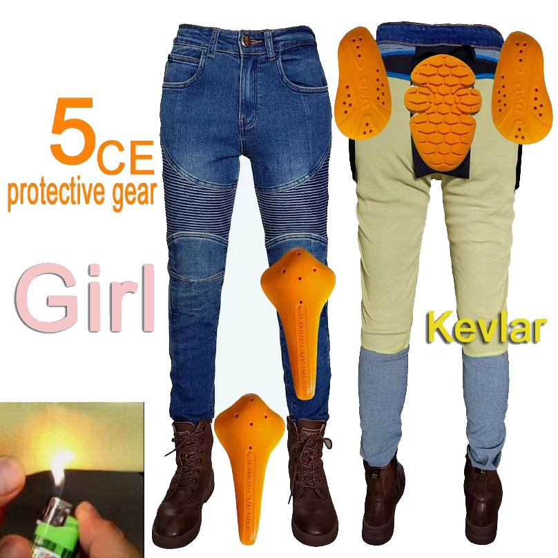 여성용 오토바이 청바지 케블라 모토 팬츠 보호 장비 라 - Motorcycle Gear Women Pants 리뷰 및 가격