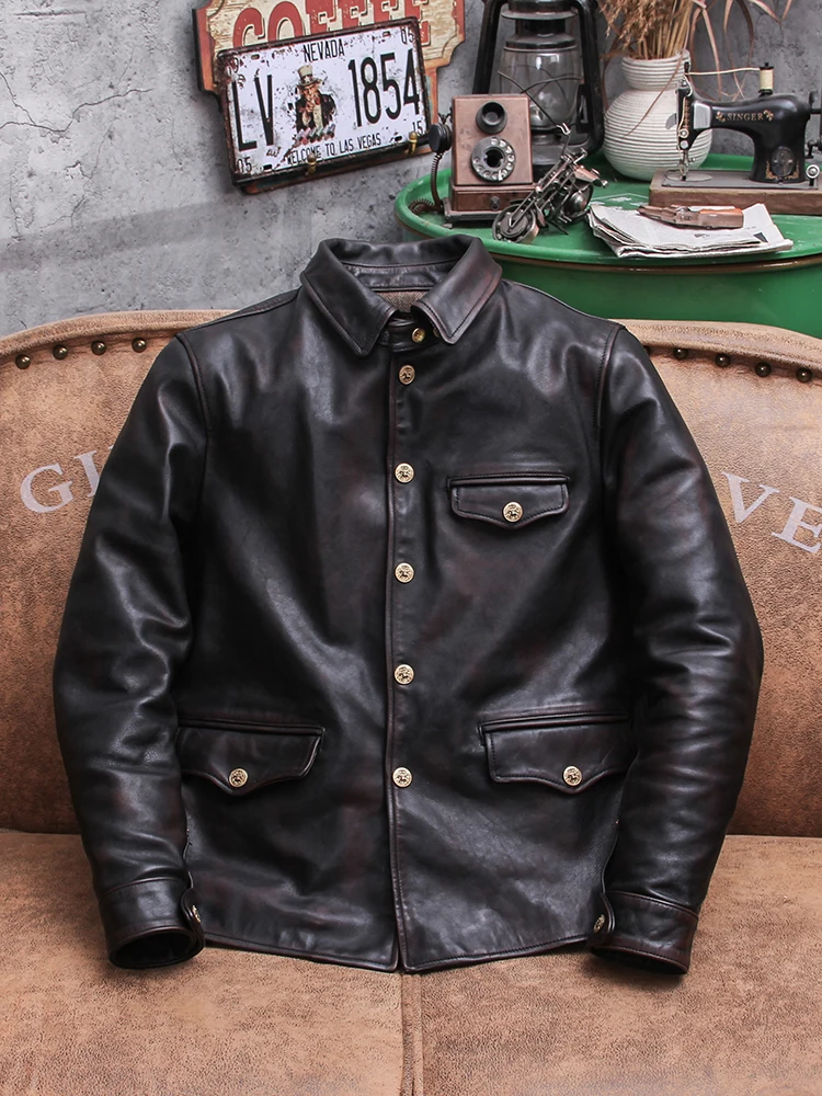 YR 남성용 딥 다크 브라운 빈티지 티 코어 말가죽 재 - Riding Jacket Leather 리뷰 및 가격