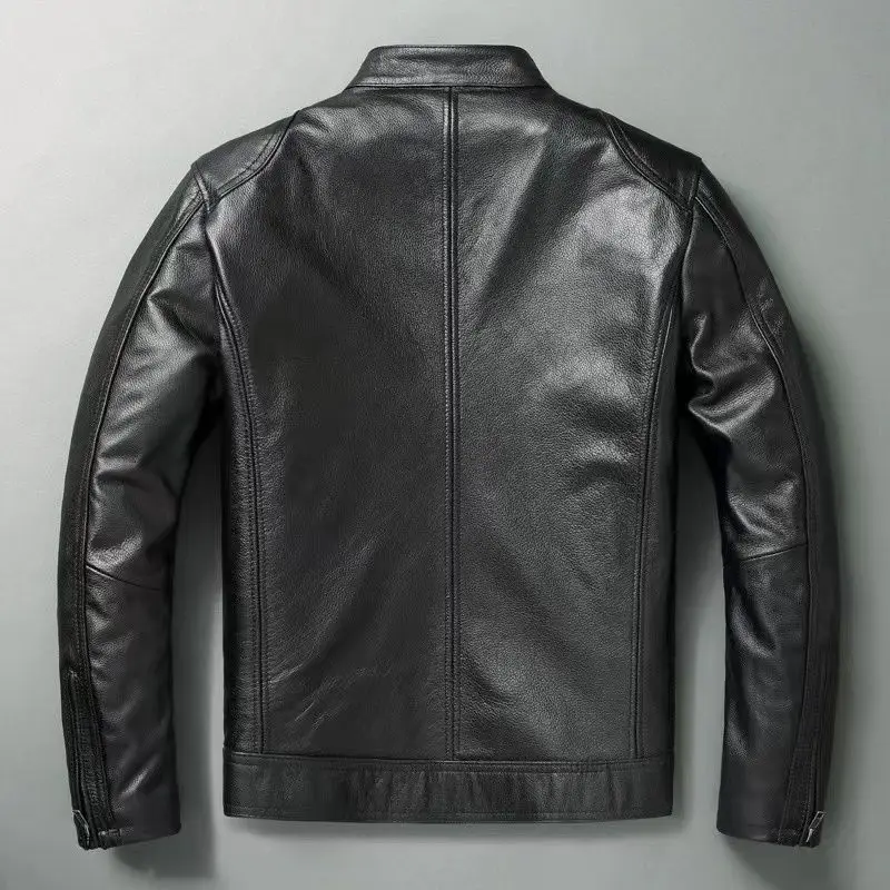 남성용 진짜 가죽 재킷, 100% 소가죽 슬림핏 스탠드 - Riding Jacket Leather 리뷰 및 가격