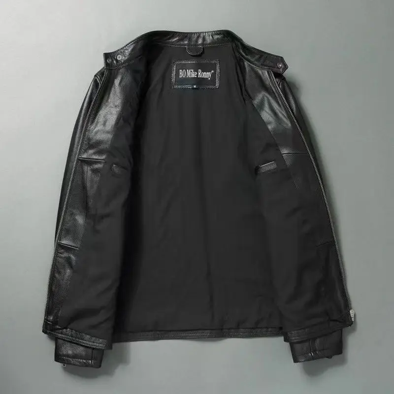남성용 진짜 가죽 재킷, 100% 소가죽 슬림핏 스탠드 - Riding Jacket Leather 리뷰 및 가격